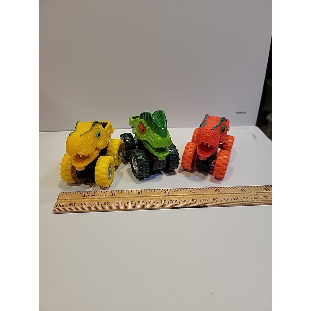 Lot Of 3 Dinosaur Monster Truck Toy Car - Picture 2 of 6